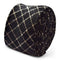 black with cream checked slim wool tie